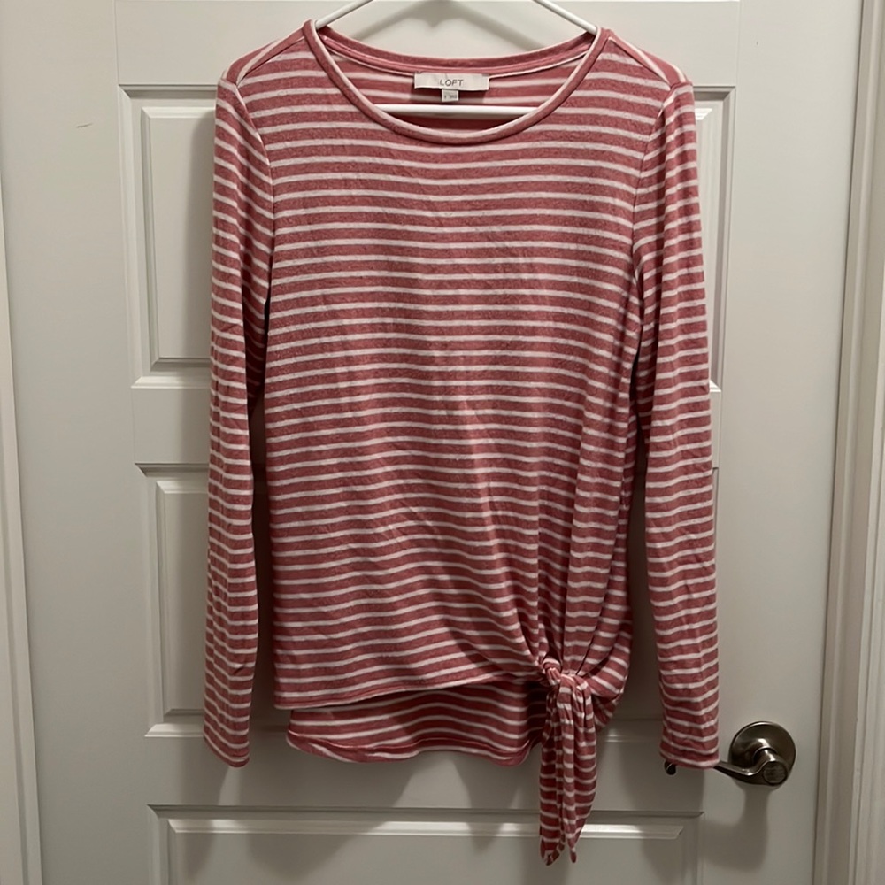Loft soft LS bottom tie shirt